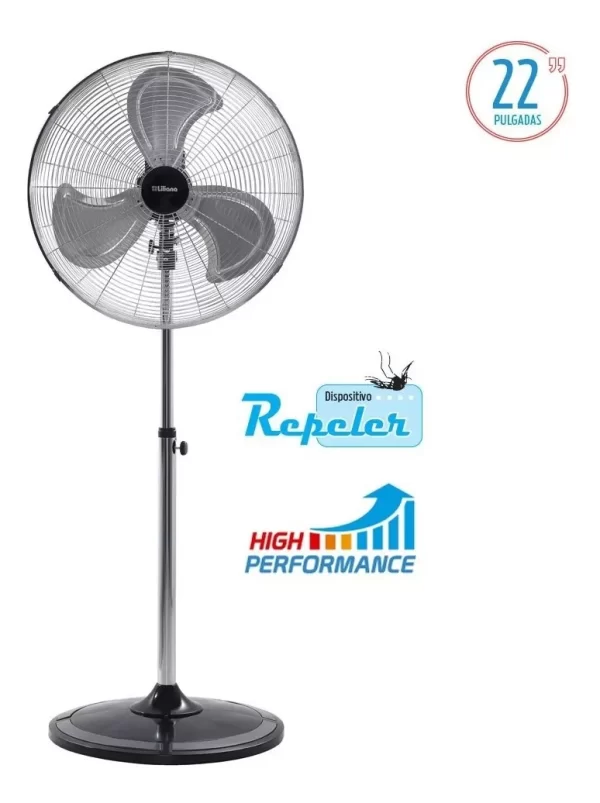 Ventilador Pie 22" 3Aspas Crom Barr Liliana