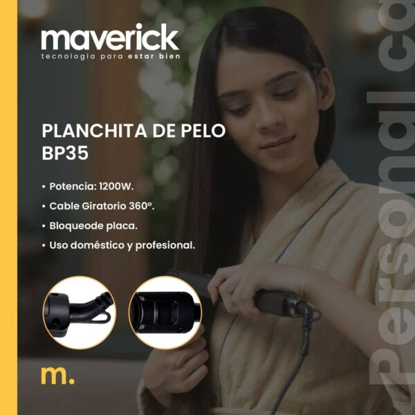Planchita de pelo mod BP35 35W Maverick - Imagen 4