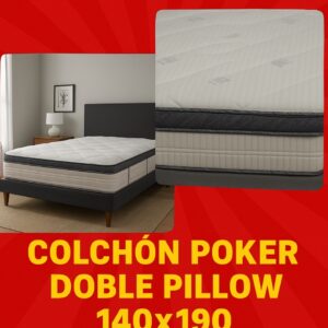Colchon Poker Doble Pilow 140x190 La Juana