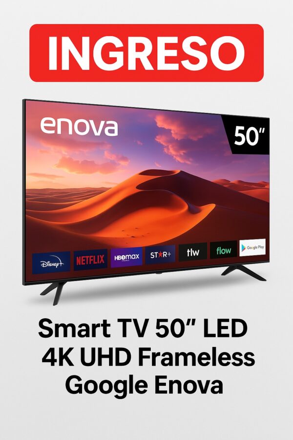 Smart tv 50"Led 4k UHD Frameless Google TE50UG10-TDF Enova