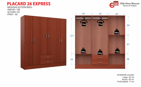 Placard Art. 26 Caoba Milenial Mosconi - Imagen 4