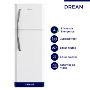 Heladera con freezer Ciclica 277Lt Blanca HDR280F50B Drean